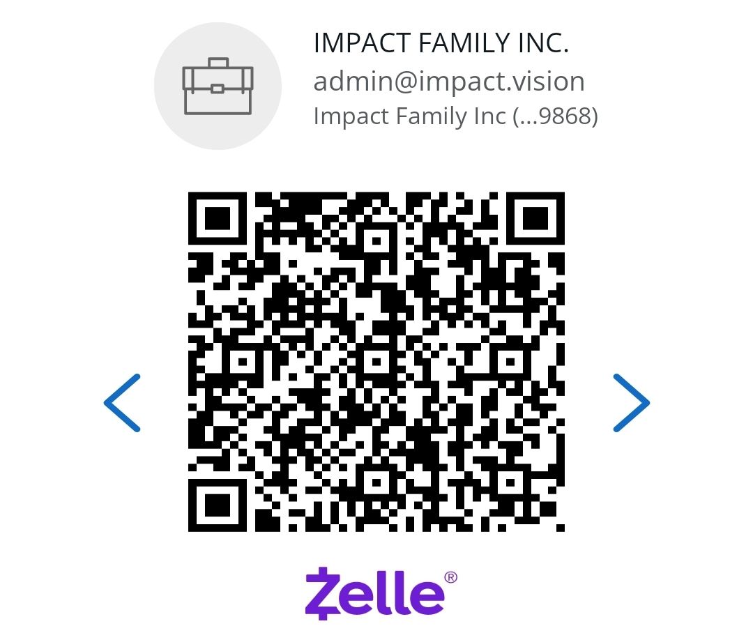Donate 6 zelle impact qrcode